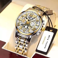 100% Original Authentic Swiss Fully Automatic Non-mechanical Men's Watch Fashion Hollow Waterproof Luminous Stainless Steel Wrist Watch