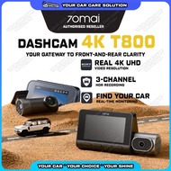 📸 70mai T800 Dashcam | 4G GPS & AI Parking Surveillance | 3 Channel | Dual 4K HDR