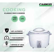 FABER 2.8 L WHITE TRADITIONAL CLASSIC 6 TO 10 PAX RICE COOKER FRC228 / TRIO SLOW COOKER 6.5L TSC-655