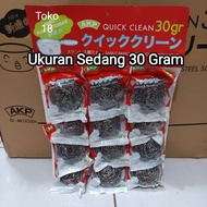 1 Lusin Kawat Cuci Piring 30 Gram(Bonus Lem Korea) / Stiwol Quick Clean