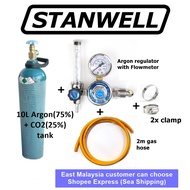 Argon and CO2 combination gas tank set with regulator and hose Argon(80%)+CO2(20%)