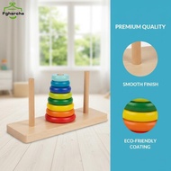 Baby Wooden Trap Tower Building Blos Of Hanoi Tower Wooden Toys