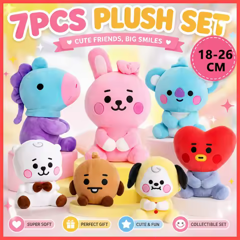 2027 New Cute BT21 Plush Keychain Charm - Adorable Tata, Koya, Cooky & Friends Backpack & Bag Pendan