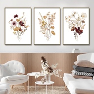 Boho Wildflower Watercolor Botanical Posters Wall Art Canvas Painting Print Pictures Modern Living Room Interior Home Decoration