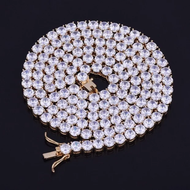 【Fulhouse hot】 Aokaishen Tennis Chain Men Necklace Real Gold Plated Hip Hop Rock Street Jewelry Iced