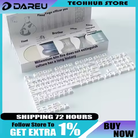 Dareu A75 He Mechanical Keyboard Ceramic Keycaps Smooth Glazed Surface 123keys Durable Custom Gaming