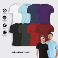 Baju Microfiber Dri Fit T-Shirt For Men Breathable Gym Polyester T-shirt Plain Quick Dry Sport Ice S