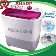 ORIGINAL Mesin Cuci 2 Tabung Sharp 8.5 KG AquaMagic Kering dan Cuci