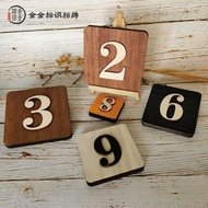 Table Number Cafe Nombor Meja / wooden 实木点餐号码牌 桌号牌 叫号牌 D4
