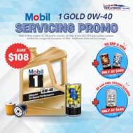 Car Servicing - Mobil 1 4L Engine Oil Servicing Package | 0W40 Car Service Package