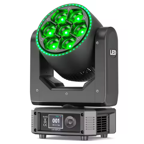 Datewink 300W Beam Moving Head Lights With Light Strip RGBW LED Focusing Bee's Eye Stage Lighting DM