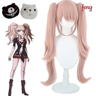 Natural Looking Soft Touch Danganronpa Junko Enoshima Cosplay Hairclips With Wig