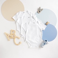 Max Fashions Pack of 3 - Plain BCI Cotton Bodysuit with Short Sleeves