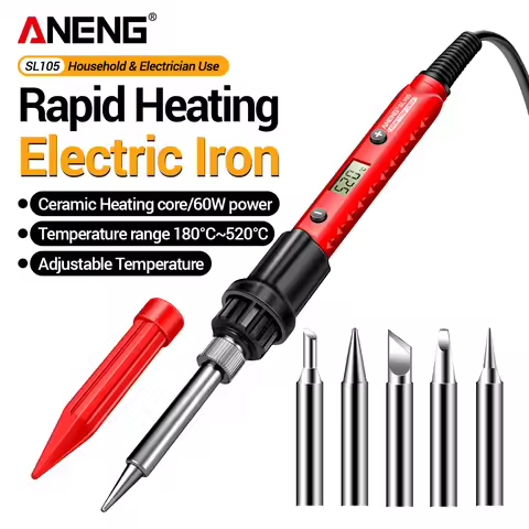 Professiona Portable Electric Soldering Iron kit Adjustable Temperature ANENG SL104/SL105 Welding El