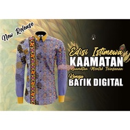 🔥Baju Kemeja Kaamatan Print Corak Etnik Borneo Baju Kaamatan Berkolar Butang Depan Jersey Sabah XS-3