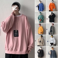 Plain Long Sleeve Tshirt Men O Neck Hedging Tshirt for Men Loose Plus Size Sweatshirt Men Student Un