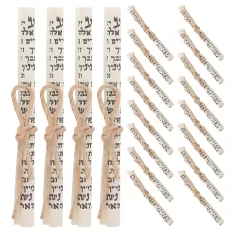 20 Pcs Hebrew Mezuzah Blessing Scroll Paper Jewish Kosher Scrolls Door Jewish Parchment Mezuzah Scro