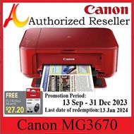 Canon MG3670 Print Scan Copy Wireless All-in-One Printer