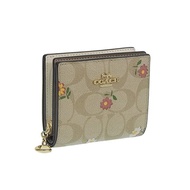 [Coach] Wallet Women's Bifold Wallet Outlet Beige Multi SIGNATURE DITSY SNAP WALLET CH477