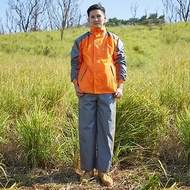 雙龍牌台灣素材躍動休閒兩件式風雨衣機車套裝雨衣-亮橘