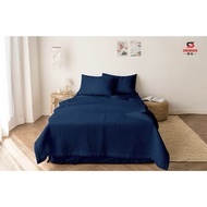 Summer Quilt / Patchwork Quilt / Queen Patchwork Comforter / Navy