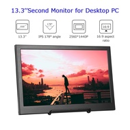 Eyoyo 13.3”IPS Second Screen 2560x1440 for Laptop Compatible with Raspberry Pi