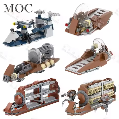 Sci-Fi Movie Series Transport Vehicle Building Blocks Interstellar DIY Battle Droids Carrier Cart Mo