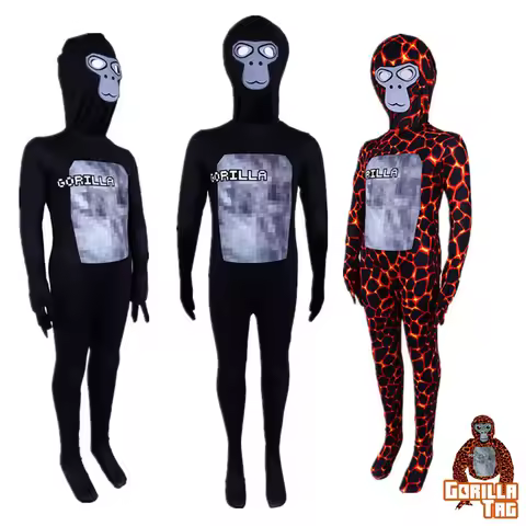 Gorilla Tag Jumpsuit Halloween Costume Game lava gorilla Gorilla Tag Cosplay Child Anime Bodysuit Ca
