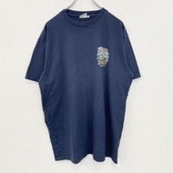 古著 Weird Fish 短袖印花 T 卹，3PIKES CALLENGE，圓領，黑色，L 碼