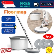 Local Delivery - Newest Self Twist Rotating Mop Floor Cleaning Mops 360 Bucket Spinning Water Separated Bucket Round Mop