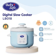 BabySafe - LB018 - Slow Cooker MPASI | Multipurpose Slow Cooker | Multifunction Slow Cooker | Digita