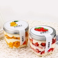 DFC Transparent Plastic Container Clear Bottle Aluminium Lid Dessert Food Storage Biscuit Cookies Be
