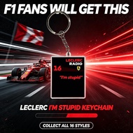 【2nd 50%OFF】F1 Driver Team‑Radio Funny Meme Acrylic Keychain Formula 1 Radio Quote Key Ring