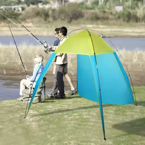Picnic Outdoors Canopy Fishing Tent Lightweight Sun Shade Camping Tent 5-8 Person Waterproof Beach S