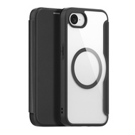 DUX DUCIS Flip phone Case For iPhone 16e With Wallet flip cover case With Transparent MagSafe
