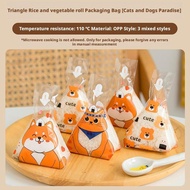 Cartoon Triangle Rice Ball Packaging Bag Nori Ball Sushi Rice Mold Sushi Lunch Bag Tool O8d5