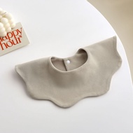 Newborn Baby Bib Cotton Bib Baby Solid Color Double-Sided Floral Anti-Spit Milk Bib Neck Bib Cotton 