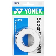 YONEX 3 Grip/Pek Kain AC102 AC102EX 102C Gam Tangan Raket Tenis Badminton Profesional Raket Anti-gel