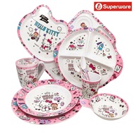 Kitty Dream Rice Plate Spoon Fork Glass Melamine Sanrio Srithai Superware [Sold Per Piece/Choose Pro