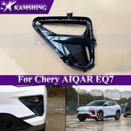 Kamshing Front Bumper Foglight Frame For Chery AIQAR EQ7 Fog Light Grille Foglamp Cover