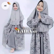 gamis brokat/gamis anak set/Baju muslim anak/pakaian anak perempuan. 1,5 th - 12 th