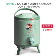 Green 6 Liters Lion Star Sahara Drink Jar Beverage Dispenser Hot Cold Water Storage Insulated Container