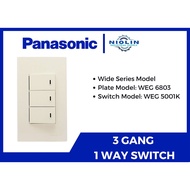 PANASONIC Wide Series 3 Gang - 1 Way Switch