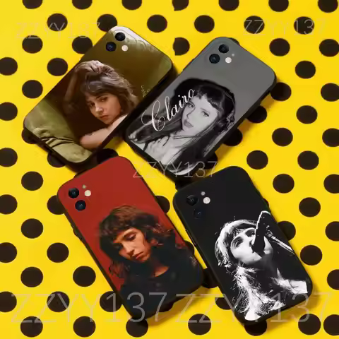 C-Clairo Charm Singer For iPhone 17,16,15,14,13,12,11,X,XR,Air,Pro,Max,Plus Soft Funda Black Phone C