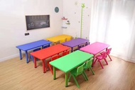 Kindergarten table and chairs set plastic table children study table graffiti table baby building bl