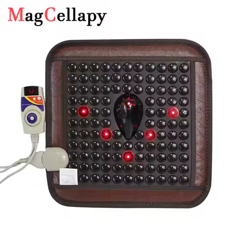 Infrared Photon Heating Tourmaline Jade Cushion Jade Massage Mat Square Cushion 45x45cm Acupoint Mas