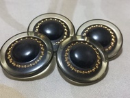 Kancing Baju Cor ring emas hitam isi 6pcs