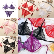 Set Bra + G String Sexy Open Croth transparan Bahan Lace