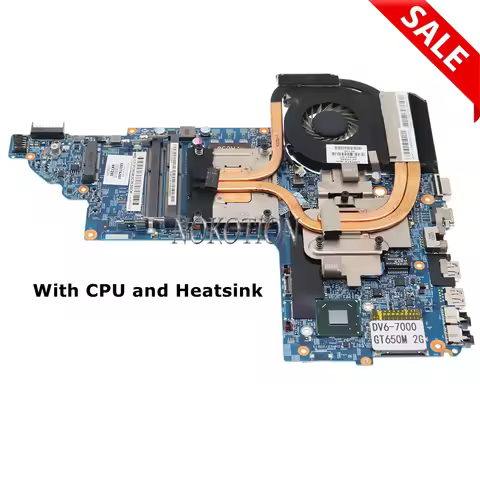 682172-001 682175-501 682174-001 For HP Pavilion DV6-7000 Laptop Motherboard GT650M 2G With CPU +Coo