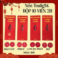 Tealight candles box of 10 burn for 2 hours - 4 hours, smokeless, used for altar occasions, offering